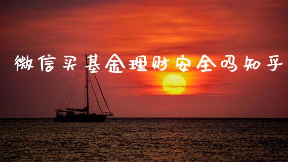 微信买基金理财安全吗知乎_https://www.fsyjjx.cn_问财精选_第1张