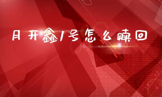 月开鑫1号怎么赎回_https://www.fsyjjx.cn_理财资讯_第1张