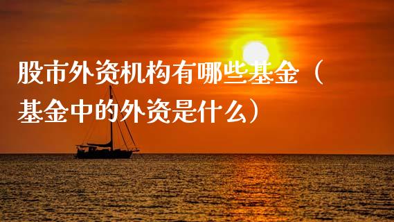 股市外资机构有哪些基金（基金中的外资是什么）_https://www.fsyjjx.cn_理财资讯_第1张