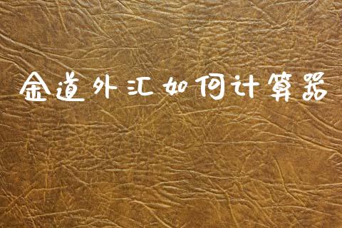 金道外汇如何计算器_https://www.fsyjjx.cn_期货研报_第1张
