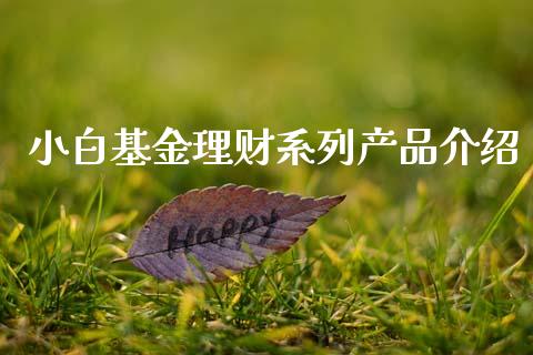 小白基金理财系列产品介绍_https://www.fsyjjx.cn_问财精选_第1张