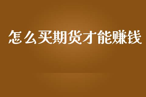 怎么买期货才能赚钱_https://www.fsyjjx.cn_期货研报_第1张