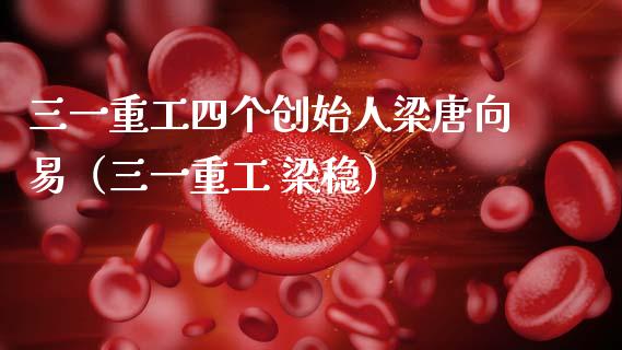 三一重工四个创始人梁唐向易（三一重工 梁稳）_https://www.fsyjjx.cn_股指期货_第1张