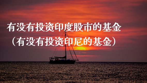 有没有投资印度股市的基金（有没有投资印尼的基金）_https://www.fsyjjx.cn_理财资讯_第1张