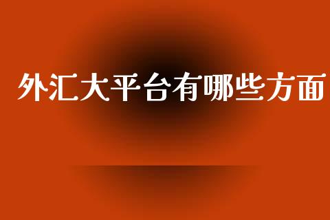 外汇大平台有哪些方面_https://www.fsyjjx.cn_期货研报_第1张