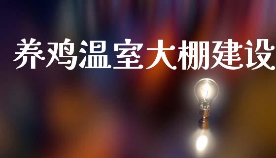 养鸡温室大棚建设_https://www.fsyjjx.cn_期货资讯_第1张