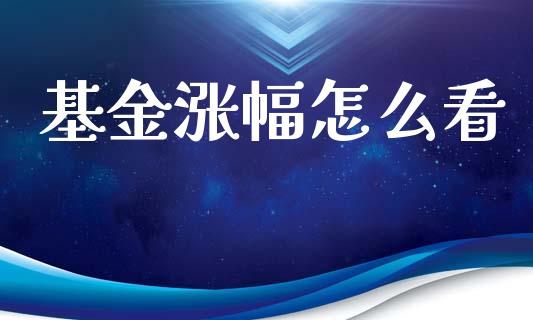 基金涨幅怎么看_https://www.fsyjjx.cn_股票指导_第1张