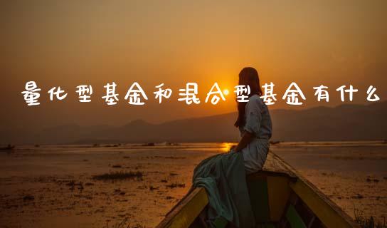 量化型基金和混合型基金有什么_https://www.fsyjjx.cn_股指期货_第1张