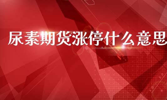 尿素期货涨停什么意思_https://www.fsyjjx.cn_期货在线_第1张