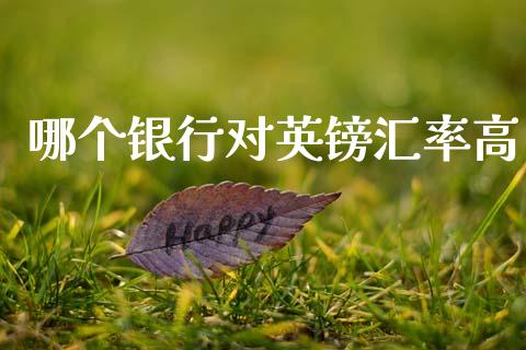 哪个银行对英镑汇率高_https://www.fsyjjx.cn_期货资讯_第1张