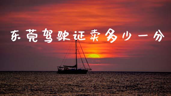 东莞驾驶证卖多少一分_https://www.fsyjjx.cn_理财资讯_第1张