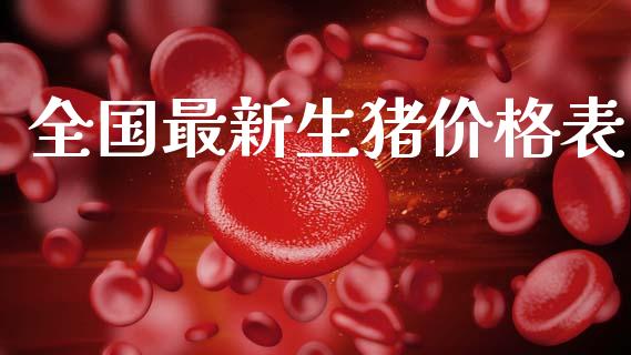 全国最新生猪价格表_https://www.fsyjjx.cn_期货资讯_第1张
