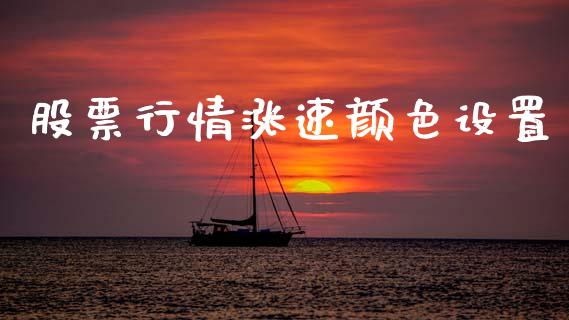 股票行情涨速颜色设置_https://www.fsyjjx.cn_股市分析_第1张