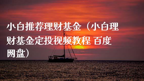 小白推荐理财基金（小白理财基金定投视频教程 百度网盘）_https://www.fsyjjx.cn_问财精选_第1张