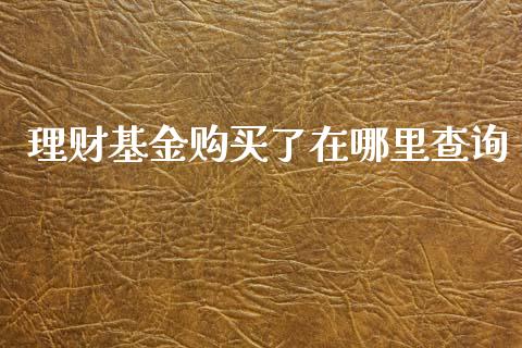 理财基金购买了在哪里查询_https://www.fsyjjx.cn_问财精选_第1张