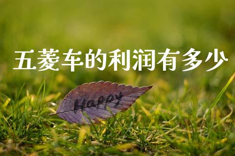 五菱车的利润有多少_https://www.fsyjjx.cn_股票指导_第1张