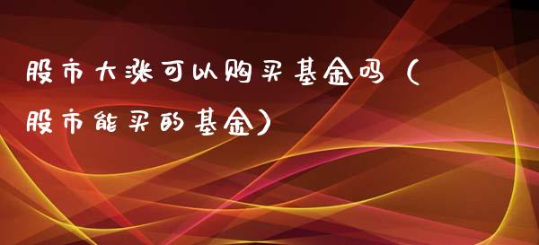 股市大涨可以购买基金吗（股市能买的基金）_https://www.fsyjjx.cn_理财资讯_第1张