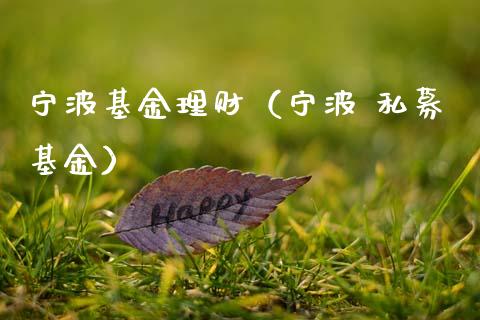 宁波基金理财（宁波 私募基金）_https://www.fsyjjx.cn_问财精选_第1张