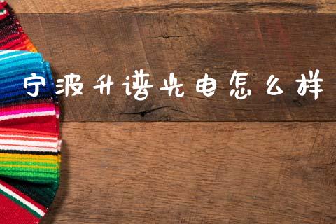 宁波升谱光电怎么样_https://www.fsyjjx.cn_股市分析_第1张