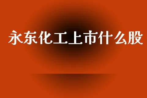 永东化工上市什么股_https://www.fsyjjx.cn_股指期货_第1张