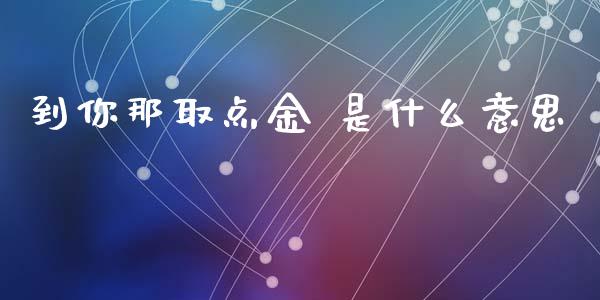到你那取点金 是什么意思_https://www.fsyjjx.cn_理财资讯_第1张