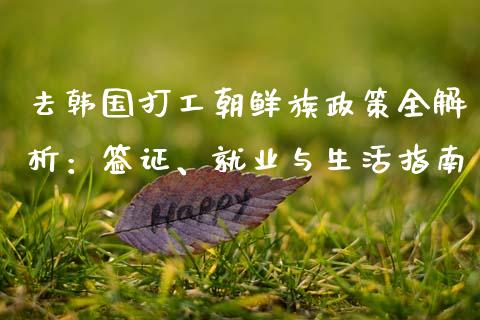 去韩国打工朝鲜族政策全解析：签证、就业与生活指南_https://www.fsyjjx.cn_期货在线_第1张