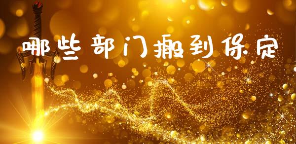 哪些部门搬到保定_https://www.fsyjjx.cn_期货研报_第1张