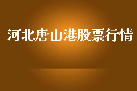 河北唐山港股票行情_https://www.fsyjjx.cn_股市分析_第1张