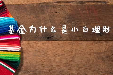 基金为什么是小白理财_https://www.fsyjjx.cn_问财精选_第1张