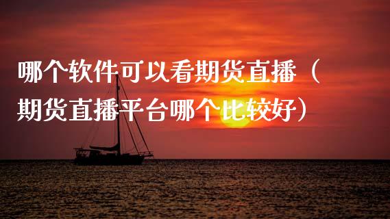 哪个软件可以看期货直播（期货直播平台哪个比较好）_https://www.fsyjjx.cn_期货在线_第1张