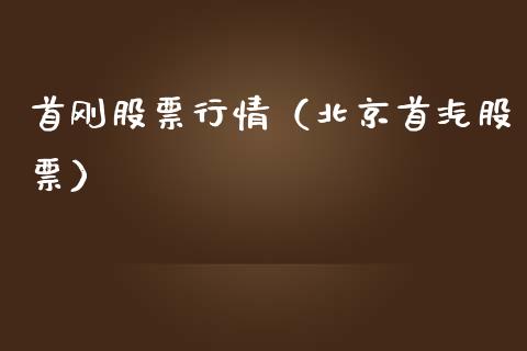 首刚股票行情（北京首汽股票）_https://www.fsyjjx.cn_股票指导_第1张