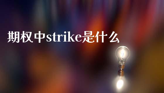 期权中strike是什么_https://www.fsyjjx.cn_问财精选_第1张