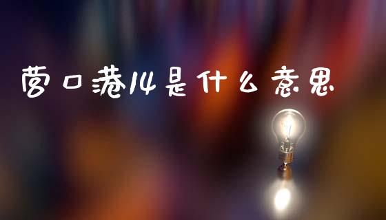 营口港14是什么意思_https://www.fsyjjx.cn_期货在线_第1张