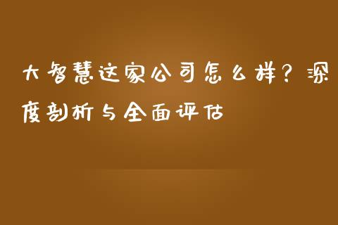 大智慧这家公司怎么样？深度剖析与全面评估_https://www.fsyjjx.cn_理财资讯_第1张