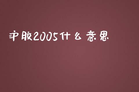 沪胶2005什么意思_https://www.fsyjjx.cn_股票指导_第1张