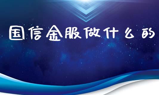 国信金服做什么的_https://www.fsyjjx.cn_理财资讯_第1张