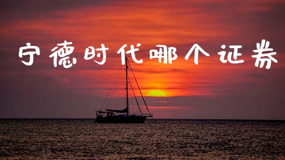 宁德时代哪个证券_https://www.fsyjjx.cn_股票指导_第1张