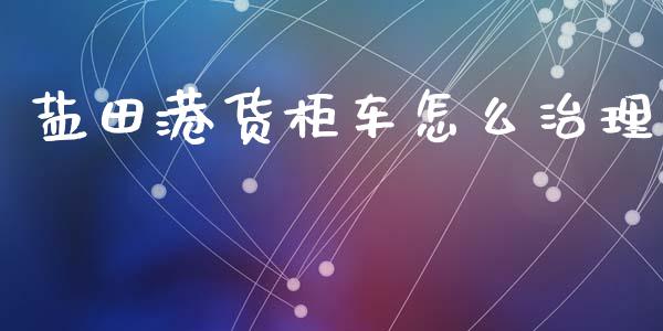 盐田港货柜车怎么治理_https://www.fsyjjx.cn_理财资讯_第1张