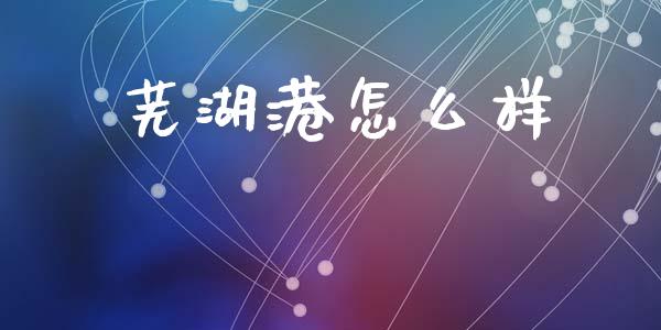芜湖港怎么样_https://www.fsyjjx.cn_股指期货_第1张