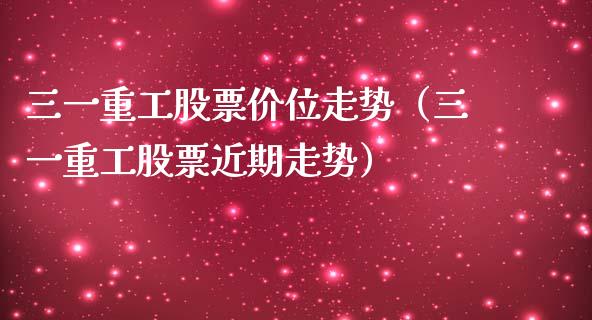三一重工股票价位走势（三一重工股票近期走势）_https://www.fsyjjx.cn_股市分析_第1张