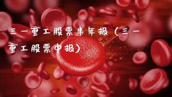 三一重工股票半年报（三一重工股票中报）_https://www.fsyjjx.cn_股市分析_第1张