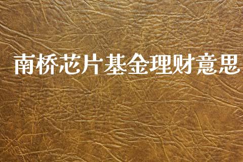 南桥芯片基金理财意思_https://www.fsyjjx.cn_问财精选_第1张
