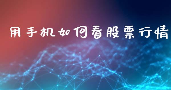 用手机如何看股票行情_https://www.fsyjjx.cn_股票指导_第1张