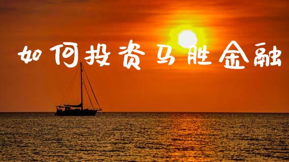 如何投资马胜金融_https://www.fsyjjx.cn_问财精选_第1张