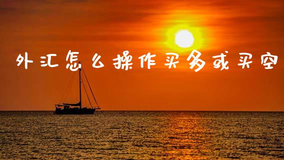 外汇怎么操作买多或买空_https://www.fsyjjx.cn_期货资讯_第1张