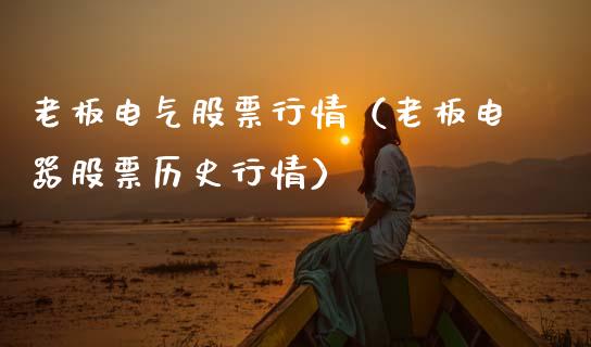 老板电气股票行情（老板电器股票历史行情）_https://www.fsyjjx.cn_股票指导_第1张