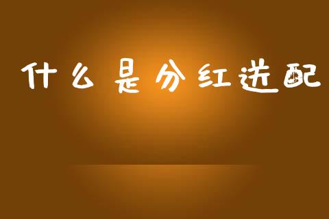 什么是分红送配_https://www.fsyjjx.cn_股指期货_第1张