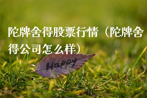 陀牌舍得股票行情（陀牌舍得公司怎么样）_https://www.fsyjjx.cn_股市分析_第1张