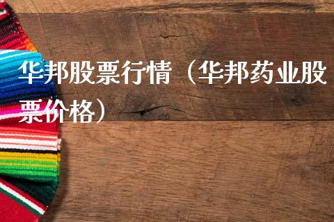 华邦股票行情（华邦药业股票价格）_https://www.fsyjjx.cn_股市分析_第1张