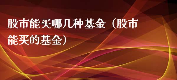 股市能买哪几种基金（股市能买的基金）_https://www.fsyjjx.cn_问财精选_第1张